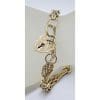 9ct Yellow Gold Gate Link Bracelet with Heart Padlock Clasp