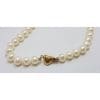 9ct Yellow Gold Heart Clasp on Pearl Strand Necklace / Chain