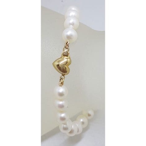 9ct Yellow Gold Heart Clasp on Bracelet