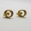 9ct Yellow Gold Circles Stud Earrings