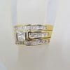 18ct Yellow Gold Princess Cut Diamond Engagement Ring, Wedding Ring and Eternity Ring Set