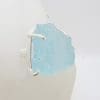 Sterling Silver Large Natural Free Form Shaped Aquamarine Ring