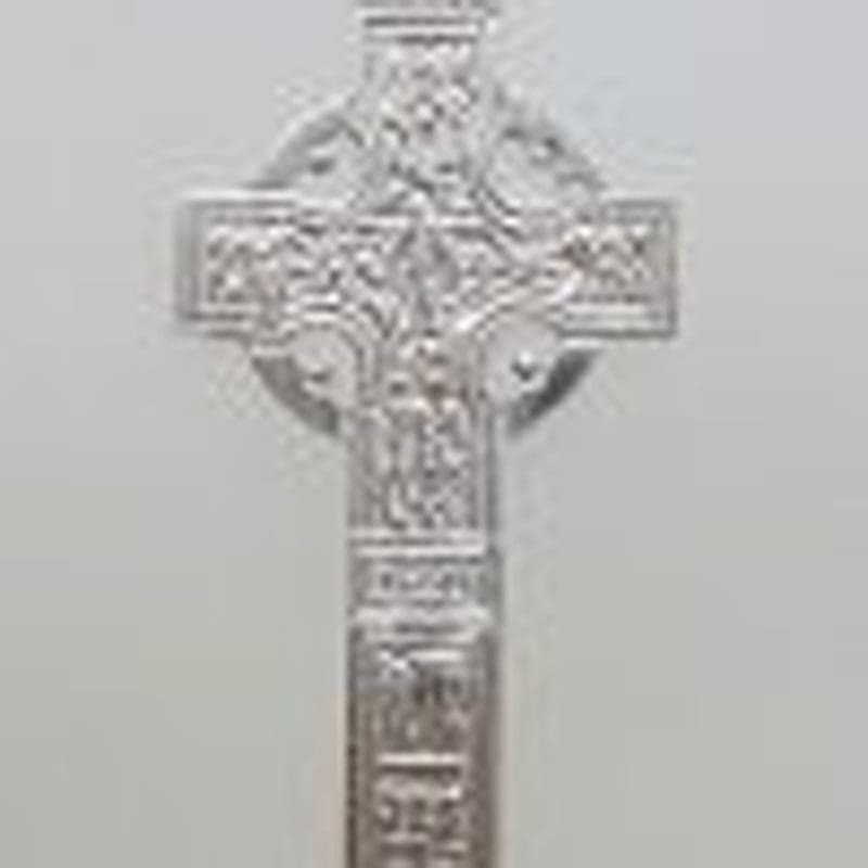 Sterling Silver Large Celtic Cross Pendant on Silver Chain