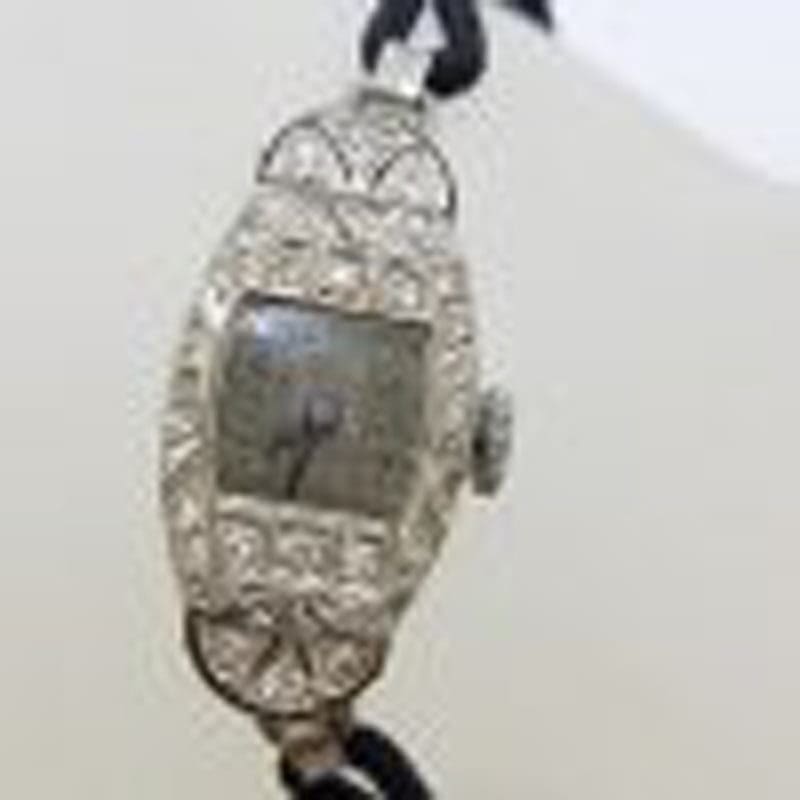 Platinum and Diamond Art Deco Ladies Watch