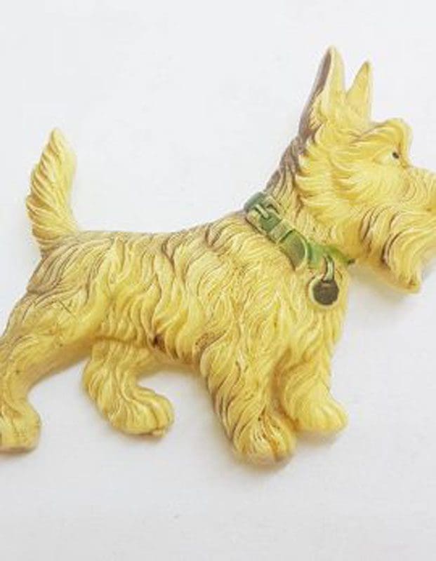 Large Scottish Terrier Dog Brooch - Vintage Costume Jewellery - Scottie Dog
