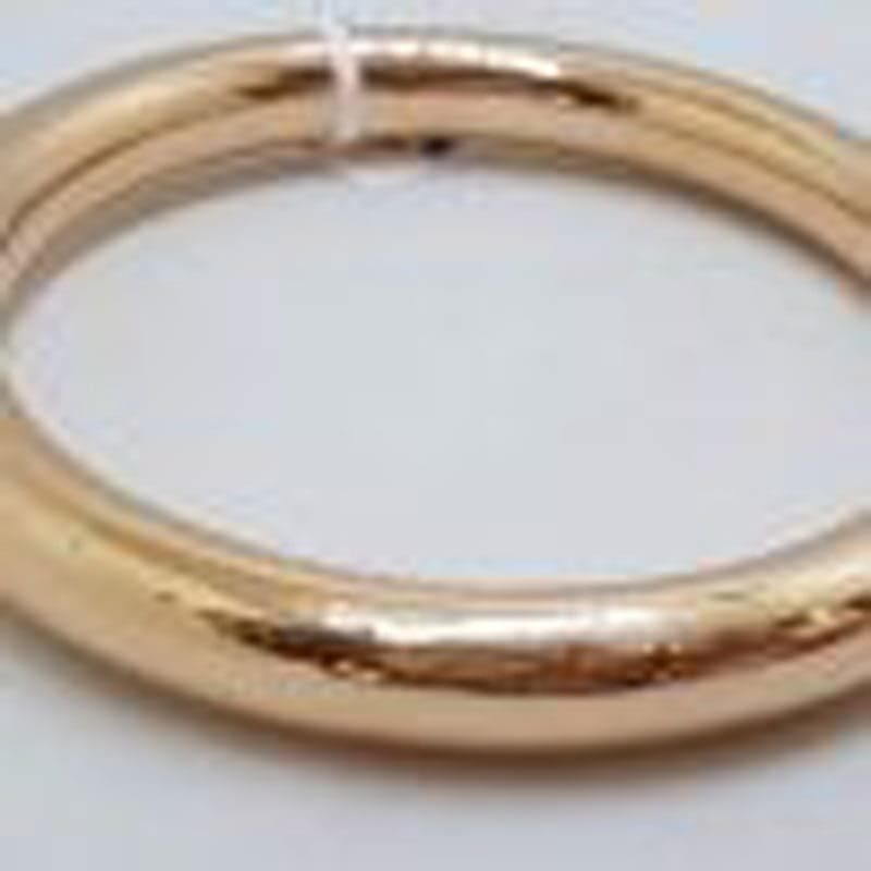 9ct Rose Gold Heavy and Wide Antique Hinged Golf Bangle