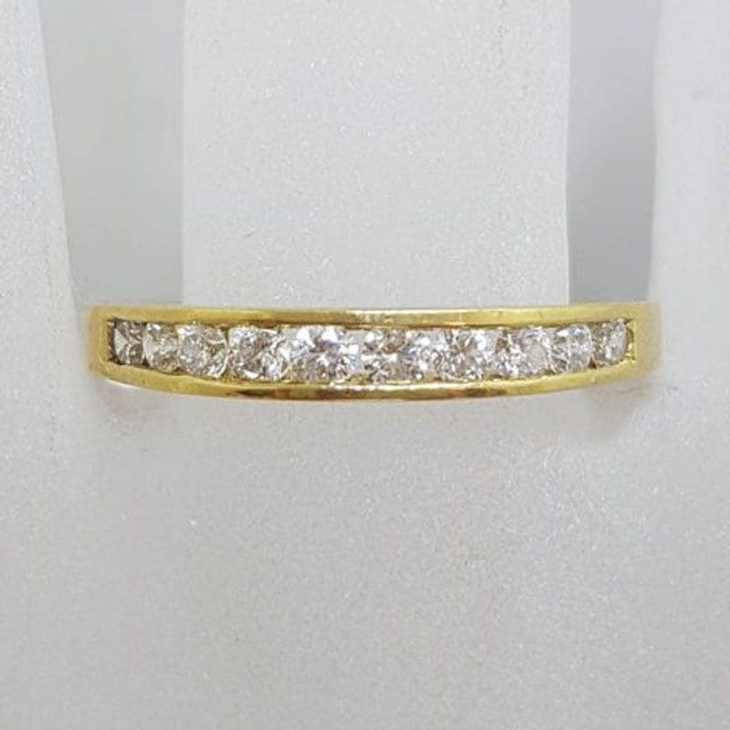 18ct Yellow Gold Channel Set Wedding Band / Eternity Ring / Band / Dress Ring
