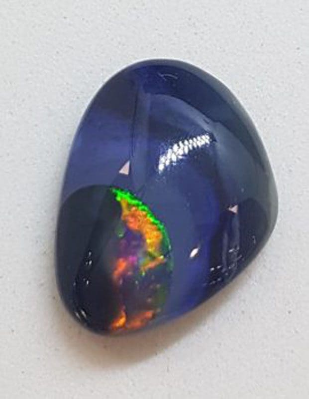 Polished Natural Blue Fish Eye Opal – Freeform Shape – Loose / Unset Stone