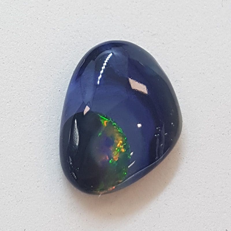 Polished Natural Blue Fish Eye Opal – Freeform Shape – Loose / Unset Stone