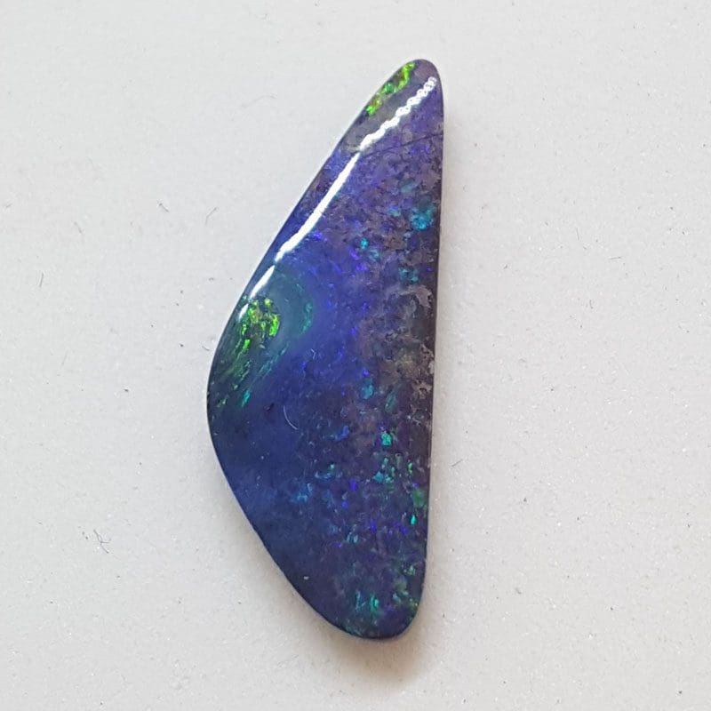 Polished Natural Blue Opal – Freeform Boomerang Shape – Loose / Unset Stone