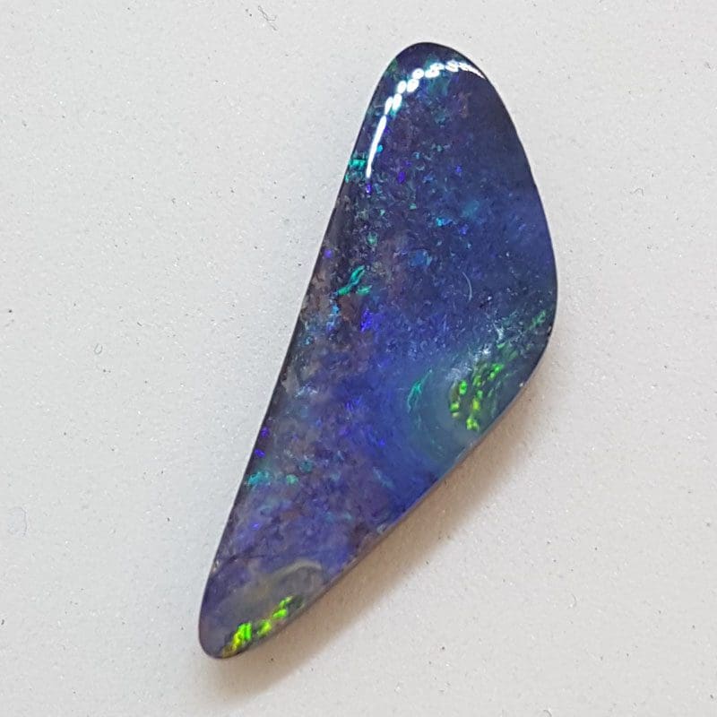 Polished Natural Blue Opal – Freeform Boomerang Shape – Loose / Unset Stone