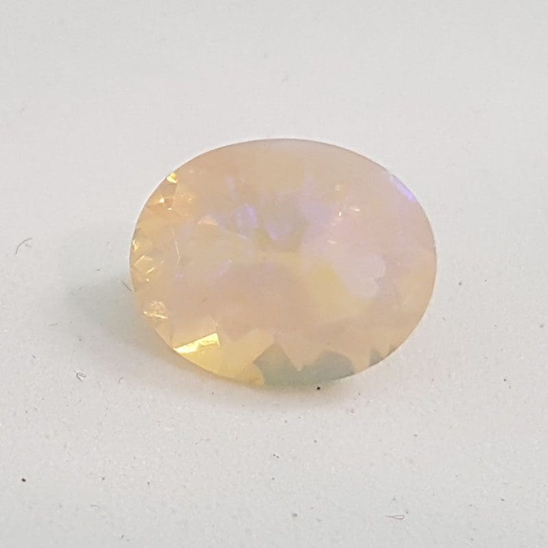 Faceted Natural Fire Opal - Oval - Loose / Unset Stone