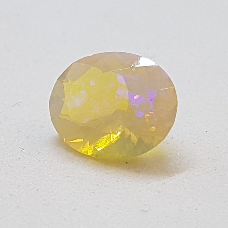 Faceted Natural Fire Opal - Oval - Loose / Unset Stone