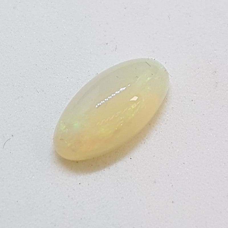 Polished Solid White Natural Opal - Oval Shape - Loose / Unset Stone