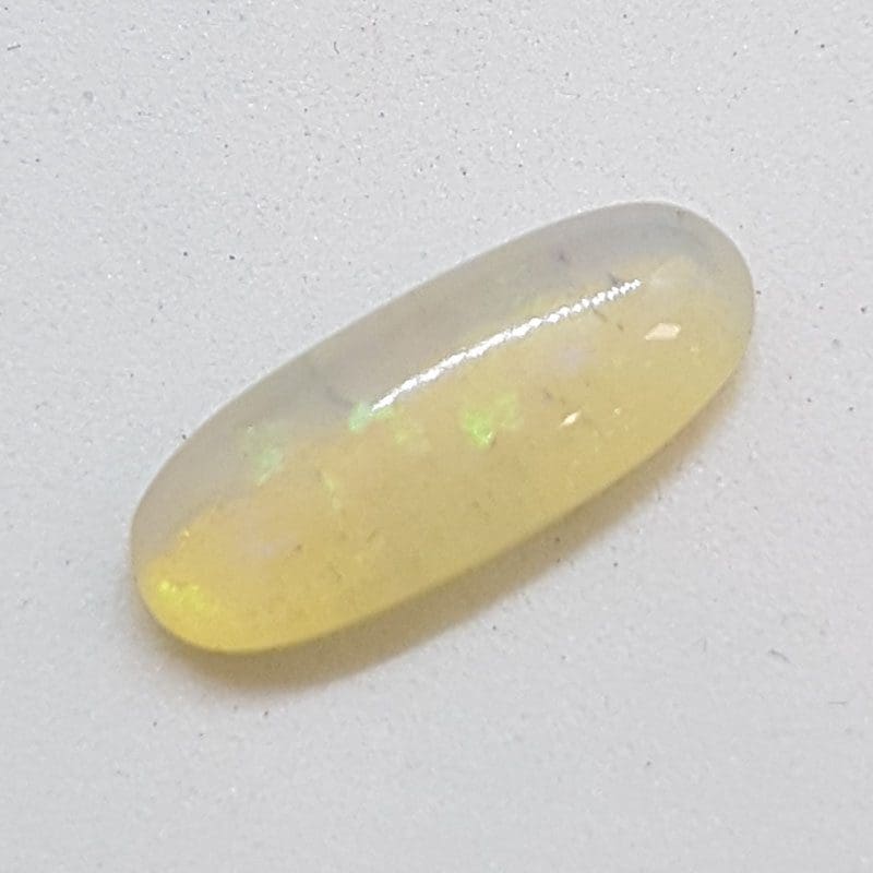 Polished Solid White Natural Opal - Oval Shape - Loose / Unset Stone