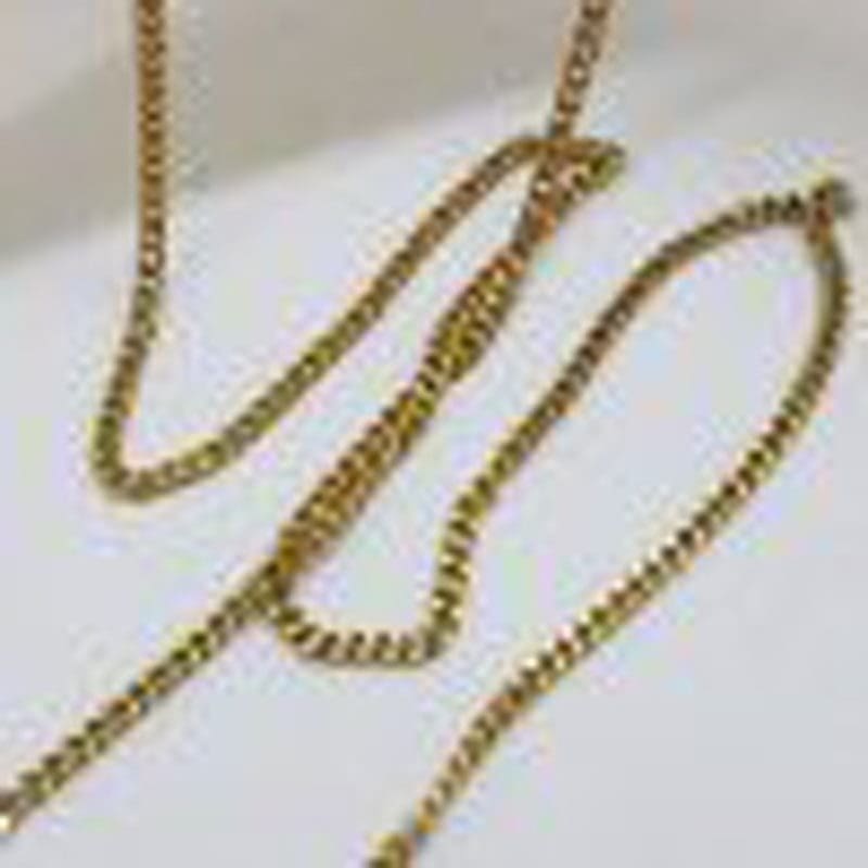 9ct Yellow Gold Long Flat Curb Link Necklace / Chain