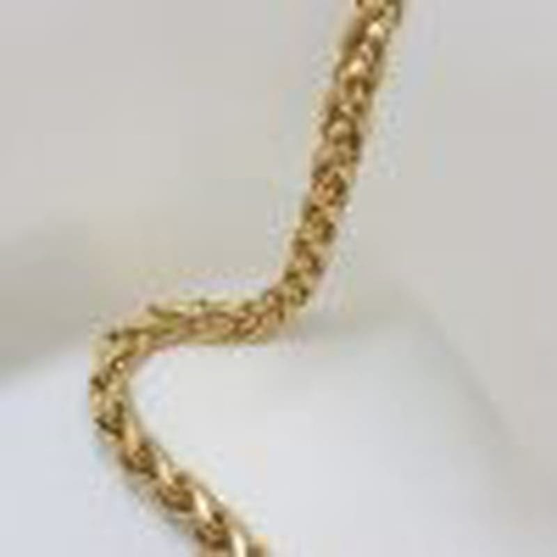 9ct Yellow Gold Thick Wheat Link Bracelet with Bold Clasp