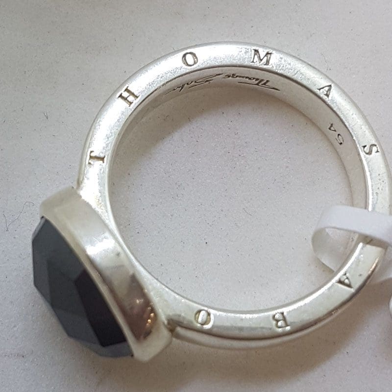 20210530_164607 Sterling Silver Oval Iron Ore / Hematite Thomas Sabo Ring