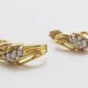 10ct Yellow Gold Diamond Ornate Stud Earrings