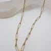 9ct Yellow Gold Oval and Twist Link T-Bar Chain - Antique / Vintage