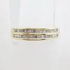 9ct Yellow Gold Channel Set 2 Row Diamond Band Ring / Wedding Band / Eternity Ring