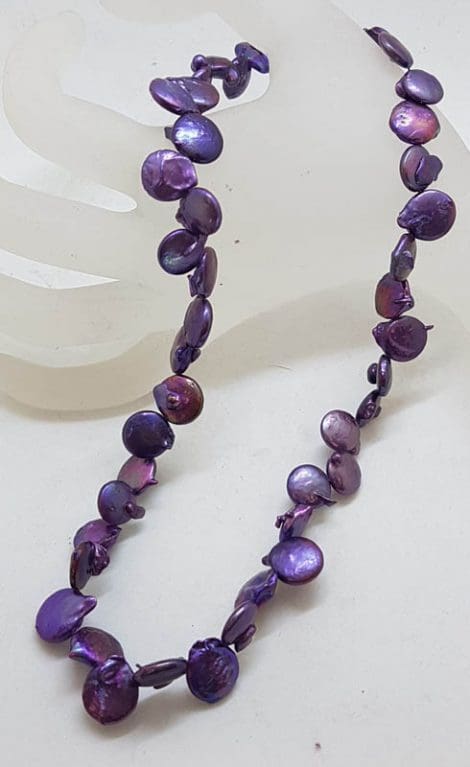 Purple Pearl Bead Necklace