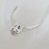 18ct White Gold High Claw Set Solitaire Diamond Ring - Antique / Vintage - Engagement Ring
