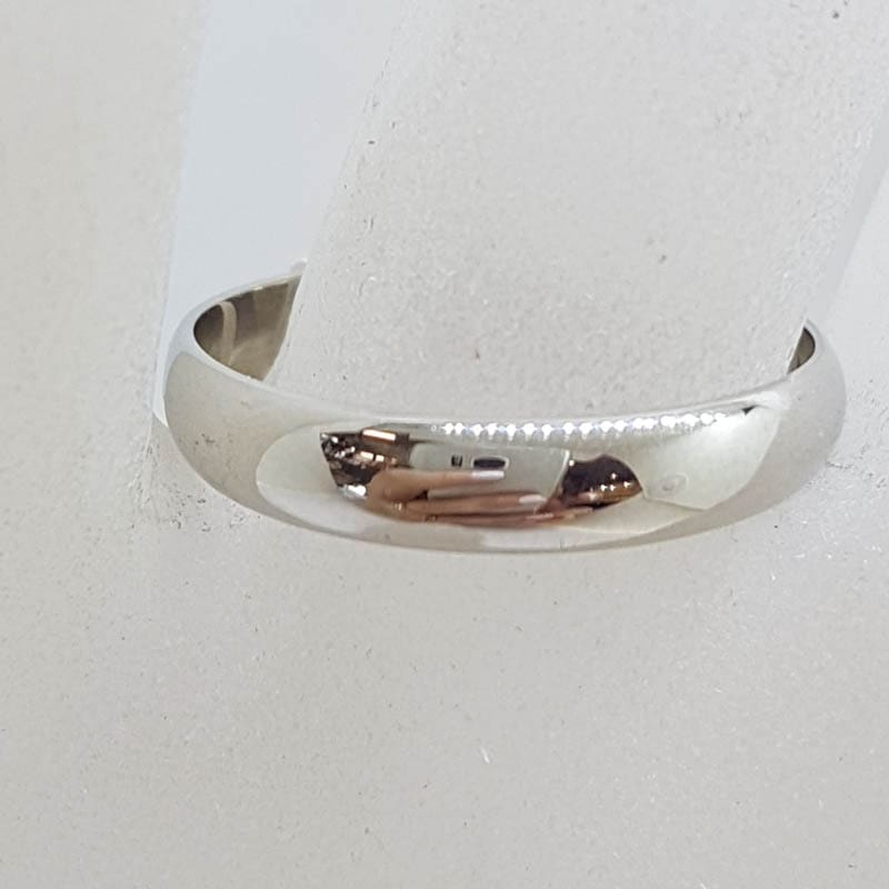 18ct White Gold Rounded Wedding Band / Wedding Ring