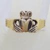 9ct Yellow Gold Claddagh Ring - Vintage