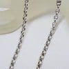 Sterling Silver Belcher Link Necklace / Chain with Bolt Ring Clasp