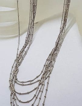 Sterling Silver Multi-Strand Necklace / Chain - Vintage