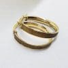 9ct Yellow Gold with Pattern Hoop Earrings