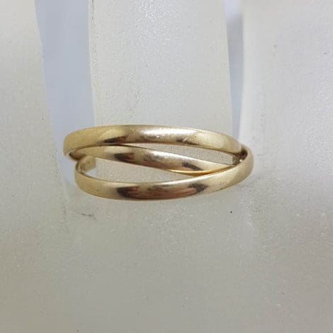 9ct Yellow Gold Russian Wedding Ring - Cartier Style Ring