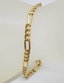 18ct Yellow Gold Figaro Link Bracelet