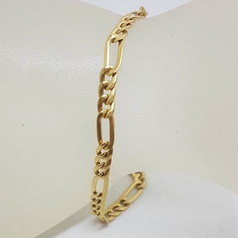18ct Yellow Gold Figaro Link Bracelet