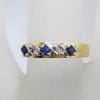 18ct Yellow Gold Natural Sapphire and Diamonds Eternity / Band Ring