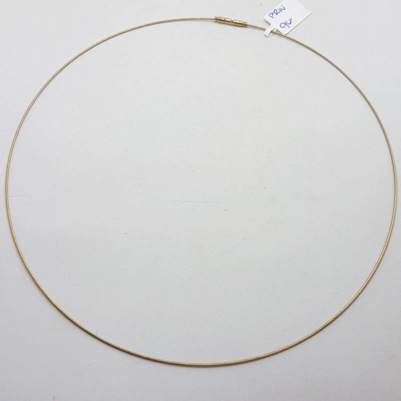 20210618_195923 9ct Yellow Gold Fine Omega Choker Necklace / Chain