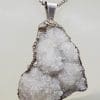 Sterling Silver Large Crystal Pendant on Silver Chain