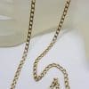 9ct Yellow Gold Flat Curb Link Necklace / Chain