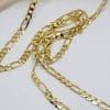 9ct Yellow Gold Long Figaro Link Necklace / Chain