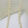 Sterling Silver Marcasite Bow Clasp on Pearl Strand Necklace / Chain - Vintage