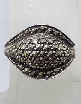 Sterling Silver Curved Ring - Vintage