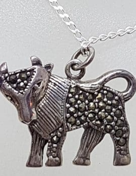 Sterling Silver Taurus / Bull / Cow Pendant on Silver Chain