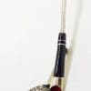 Sterling Silver Black and Red Enamel with Marcasite Golf Club Brooch