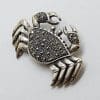 Sterling Silver Marcasite Large Crab Brooch