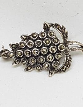 Sterling Silver Marcasite Grape / Bunch of Grapes Brooch