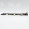 Sterling Silver Vintage Marcasite with Faux Pearls Bar Brooch