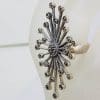 Sterling Silver Very Large Marcasite Spray Ring