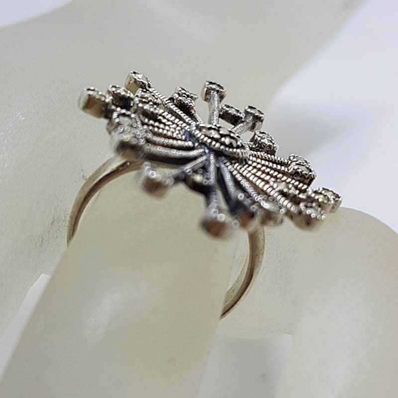 20210722_230722 Sterling Silver Very Large Marcasite Spray Ring