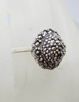 Sterling Silver Marcasite Ball / Domed Cluster Ring